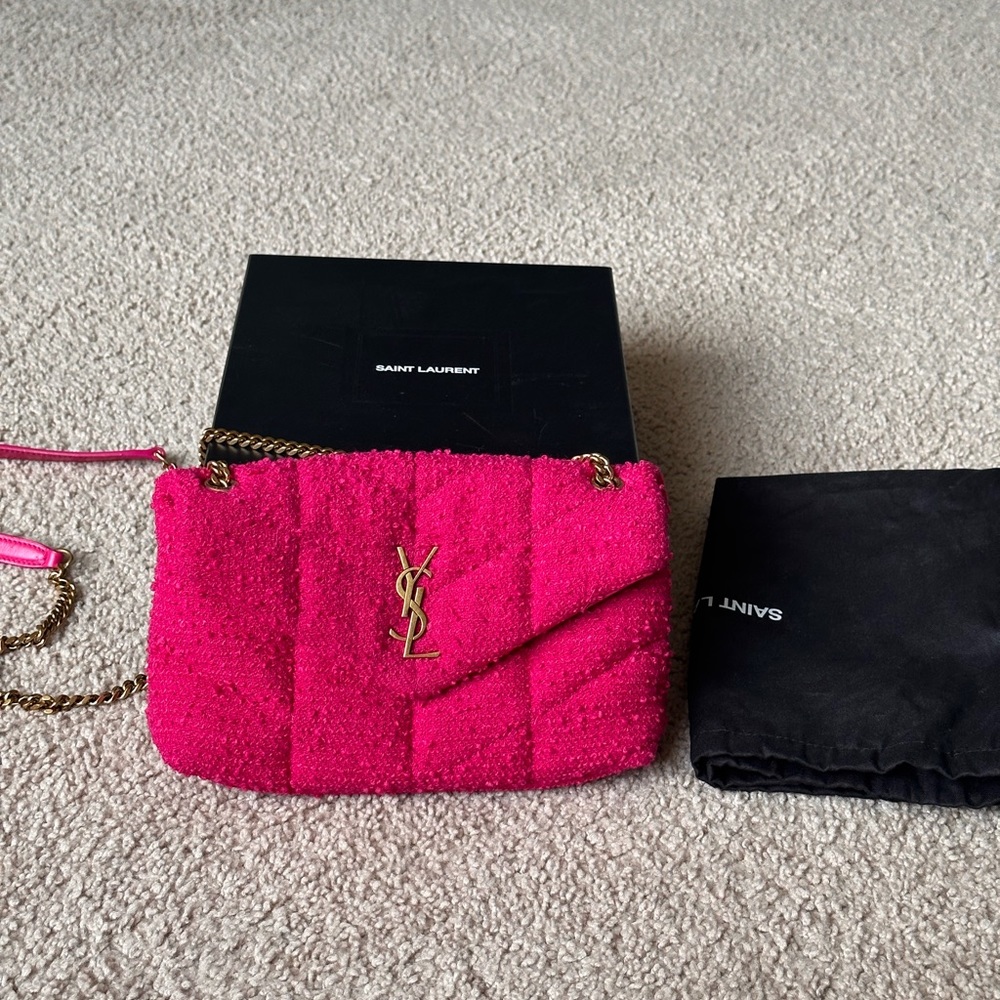 Saint Laurent Shoulder Mini Bag Pink